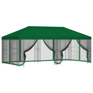 vidaXL Alt&aacute;nok so stenami 6 x 3 m Zelen&aacute; Polyester a oceľ 190 gsm
