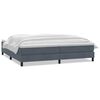 vidaXL Posteľn&yacute; r&aacute;m boxspring s matracom tmavosiv&yacute; 180x210 cm zamat
