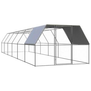 vidaXL Vonkaj&scaron;ia klietka pre sliepky 3x12x2 m pozinkovan&aacute; oceľ