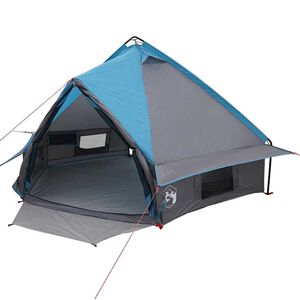 vidaXL Teepee Stan pre 4 Osoby Modr&aacute; a &scaron;ed&aacute; 388 x 320 x 169 cm