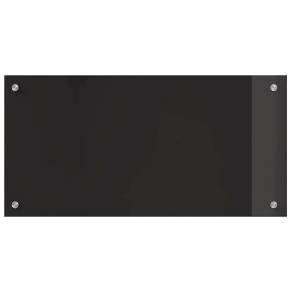 vidaXL Kuchynský backsplash 2 pcs Čierna 80 x 40 cm tvrdené sklo