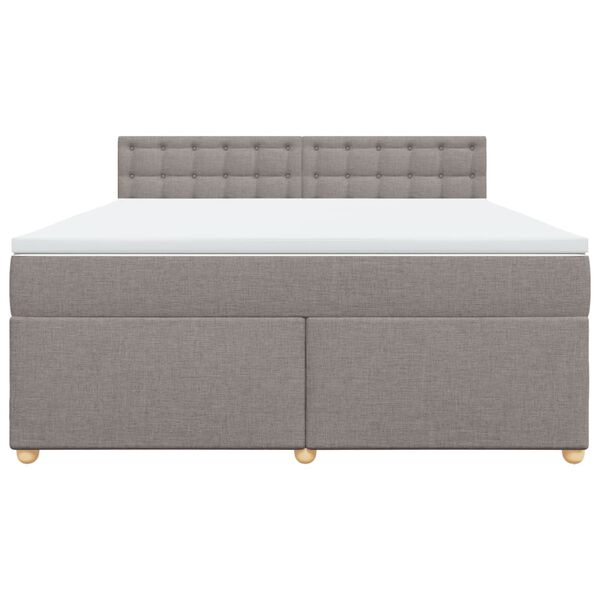 vidaXL Posteľn&yacute; r&aacute;m boxspring s matracom sivohned 180x200 cm l&aacute;tka