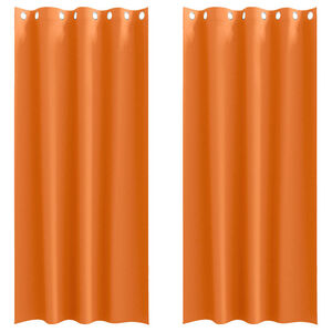 vidaXL Z&aacute;clony na zatemnenie s kr&uacute;žkami 2 pcs Jasn&aacute; oranžov&aacute;