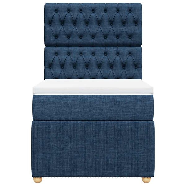 vidaXL Boxspring posteľ s matracom modr&aacute; 100x200 cm l&aacute;tka