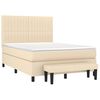 vidaXL Posteľn&yacute; r&aacute;m boxspring s matracom kr&eacute;mov&yacute; 140x200 cm l&aacute;tka