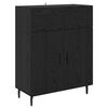 vidaXL Highboard so z&aacute;suvkou 2 pcs Čierny dub Kompozitn&eacute; drevo
