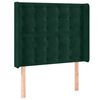 vidaXL Čelo postele so z&aacute;hybmi tmavosiv&eacute; 93x16x118/128 cm zamat