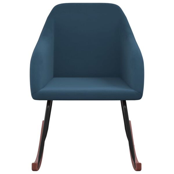 vidaXL Hojdacie kreslo modr&eacute; zamatov&eacute;