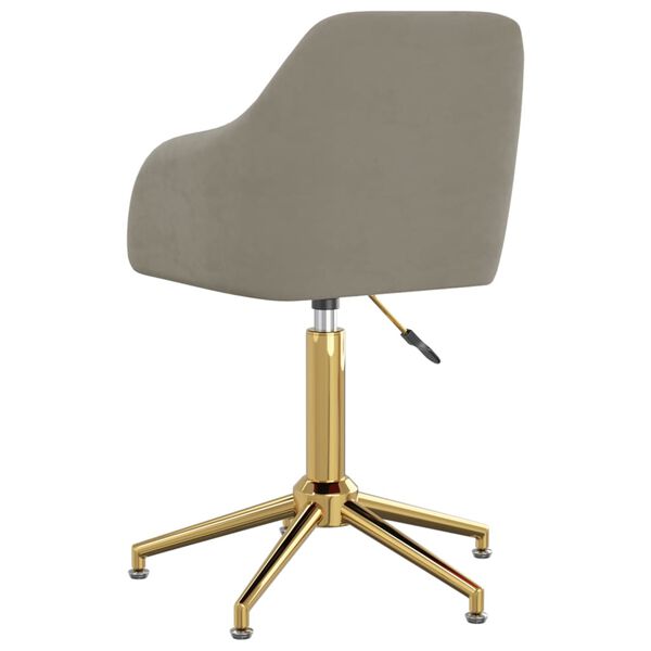 vidaXL Otočn&eacute; jed&aacute;lensk&eacute; stoličky 4 ks bledosiv&eacute; zamatov&eacute;