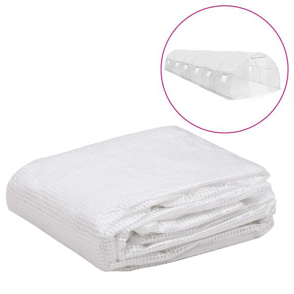 vidaXL Náhradná plachta na skleník (27 m²) 3x9x2 m, priehľadná