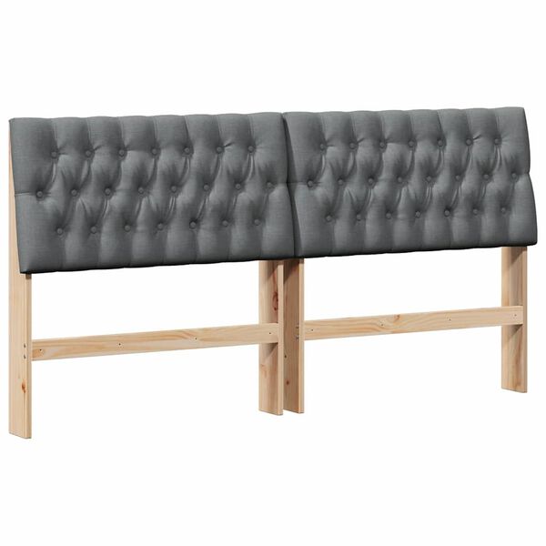 vidaXL Čal&uacute;nen&eacute; čelo postele Tmavo &scaron;ed&aacute; 180 cm