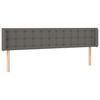 VidaXL Čelo postele siv&eacute; 183x16x78/88 cm umel&aacute; koža