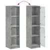 vidaXL Vysoká skrinka so sklenenými dverami betónovo sivá 35x37x142 cm