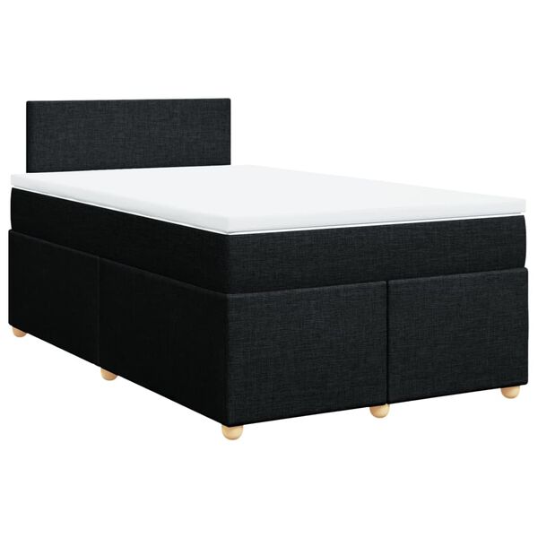 vidaXL Boxspring posteľ s matracom čierna 120x190 cm l&aacute;tka