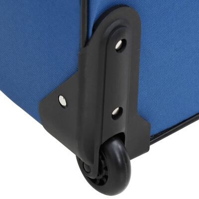 vidaXL 5-dielna sada cestovnej batožiny modrá látka