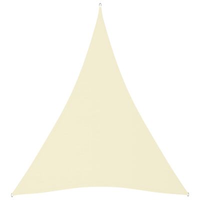 vidaXL Tieniaca plachta, oxford, trojuholníková 5x6x6 m, krémová