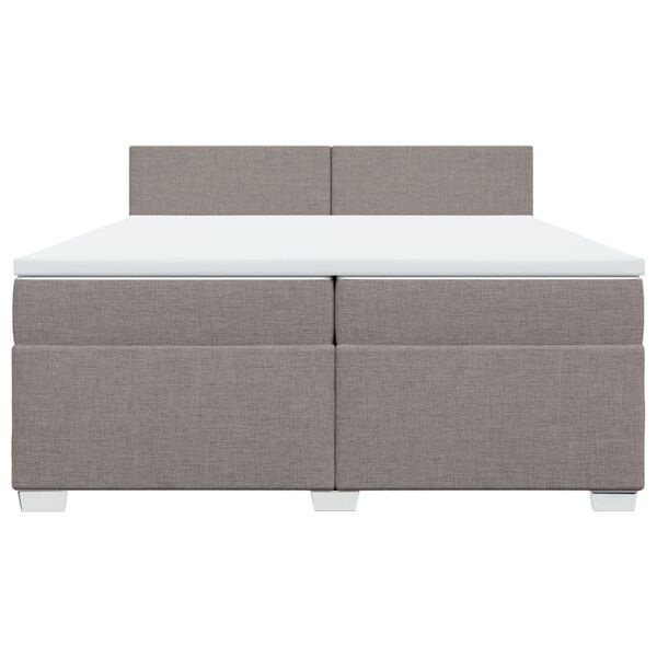 vidaXL Boxspring posteľ s matracom sivohned&yacute; 200x200 cm l&aacute;tka