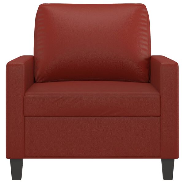 vidaXL Kreslo v&iacute;novo-červen&eacute; 60 cm umel&aacute; koža
