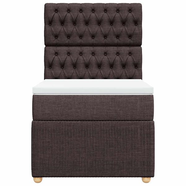 vidaXL Boxspring posteľ s matracom tmavohned&aacute; 90x190 cm l&aacute;tka