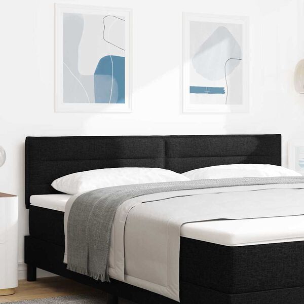 vidaXL LED hlavov&aacute; doska so svetlami LED di&oacute;dy Čierna 180 cm Polyester