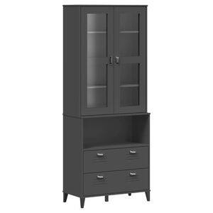 vidaXL Vysok&aacute; skrinka VIKEN antracitovosiv&aacute; 80x40x200 cm borovica