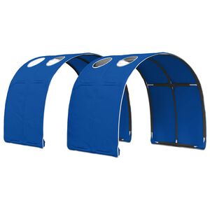 vidaXL Tunelov&aacute; posteľ 2 ks Modr&aacute; Polyester