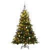 vidaXL Umel&yacute; v&yacute;klopn&yacute; vianočn&yacute; stromček 300 LED a sada g&uacute;ľ 180 cm