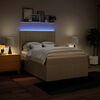 vidaXL Boxspring posteľ s matracom kr&eacute;mov&yacute; 140x190 cm l&aacute;tka