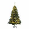 vidaXL Umel&yacute; v&yacute;klopn&yacute; vianočn&yacute; stromček 300 LED a sada g&uacute;ľ 180 cm
