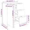 vidaXL Komoda betónová sivá 60x30x70 cm spracované drevo