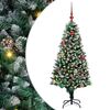 vidaXL Umel&yacute; vianočn&yacute; stromček Zelen&aacute; 150 cm PVC a Oceľ a Plast