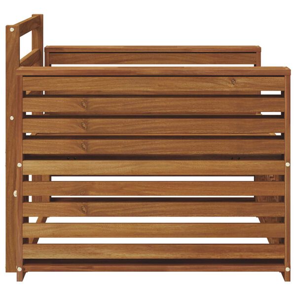 vidaXL 2 Kus Pohovka s opierkami Pevn&eacute; ak&aacute;ciov&eacute; drevo Pr&iacute;rodn&aacute;