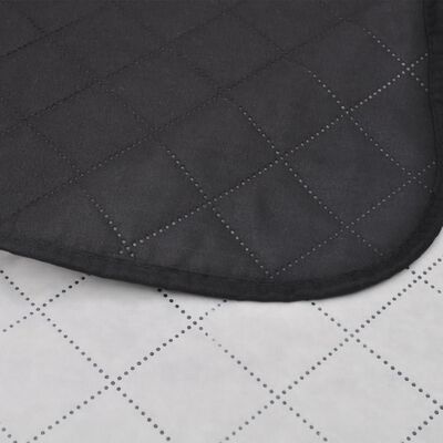 130887 Double-sided Quilted Bedspread Black/White 220 x 240 cm