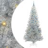 vidaXL Vianočn&yacute; stromček s 300 LED-i so stojanom Strieborn&aacute; 240 cm PET