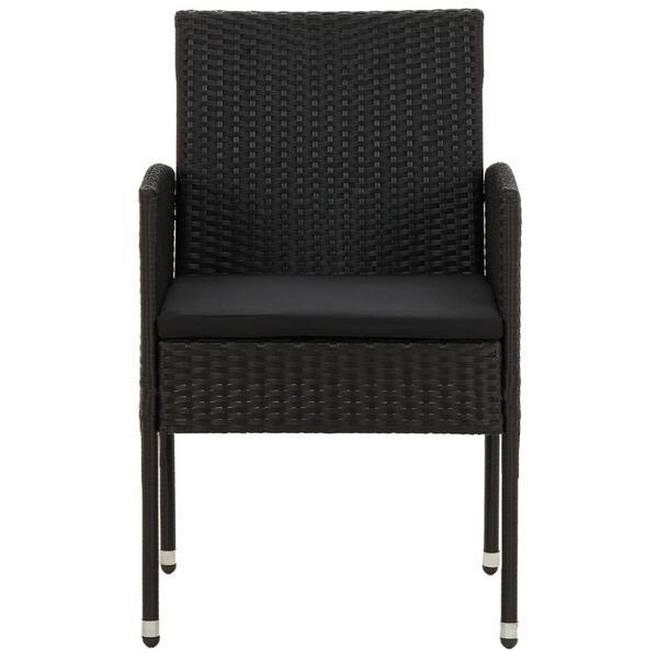 vidaXL 9-dielna z&aacute;hradn&aacute; jed&aacute;lensk&aacute; s&uacute;prava polyratanov&aacute; čierna