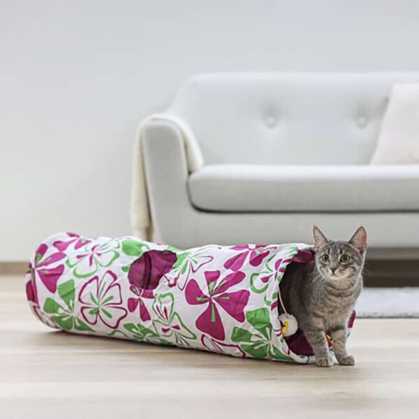415647 Kerbl Cat Tunnel "Flower" 25x90 cm 82638