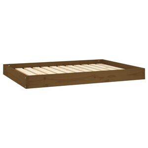 vidaXL Psia posteľ medovo-hned&aacute; 101,5x74x9 cm borovicov&yacute; mas&iacute;v