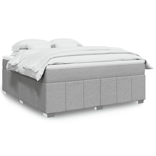 vidaXL Boxspring posteľ s matracom bledosiv&aacute; 180x200 cm l&aacute;tka