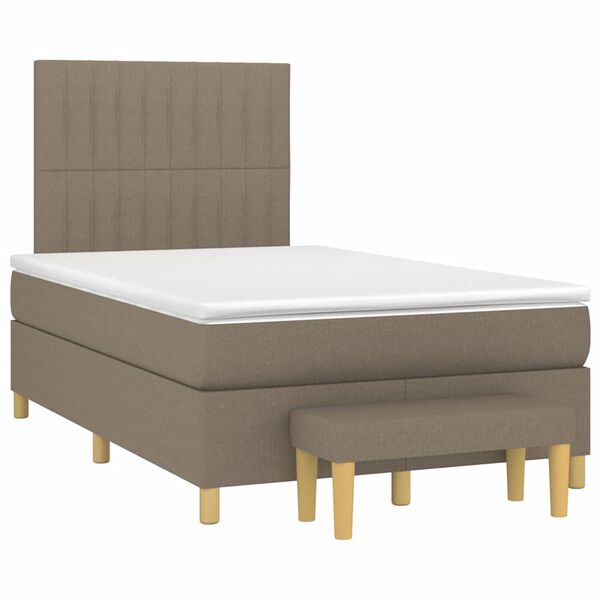 vidaXL Boxspring posteľ s matracom sivohned&aacute; 120x190 cm l&aacute;tka