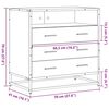 vidaXL Zásuvková skrinka dymový dub 70x41x70 cm kompozitné drevo