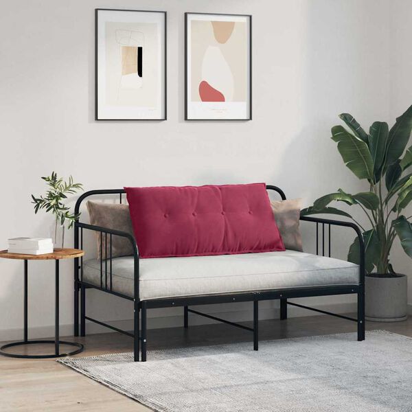 vidaXL Podu&scaron;ka na chrb&aacute;t V&iacute;no červen&eacute; 100 x 50 cm Kord&uacute;rov&aacute; tkanina