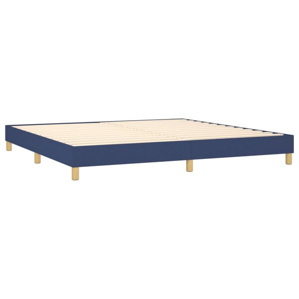 vidaXL Boxspring posteľ s matracom modr&aacute; 200x200 cm l&aacute;tka