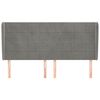 vidaXL Čelo postele so z&aacute;hybmi bledosiv&eacute; 203x23x118/128 cm zamat