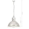 vidaXL Závesná lampa 25 W, strieborná, okrúhla 48 cm E27