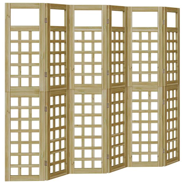 vidaXL Zástena na ochranu súkromia 6 pcs Hnedá 240 x 180 cm