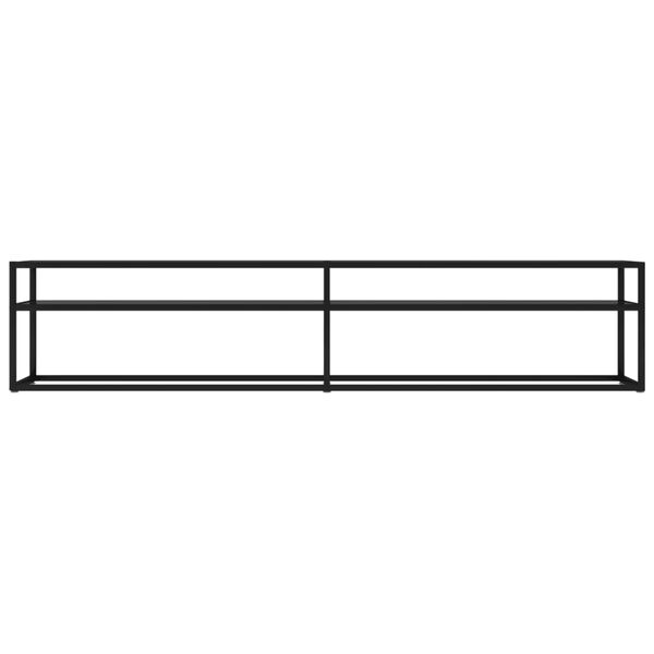 vidaXL TV skrinka, čierna 200x40x40,5 cm, tvrdené sklo