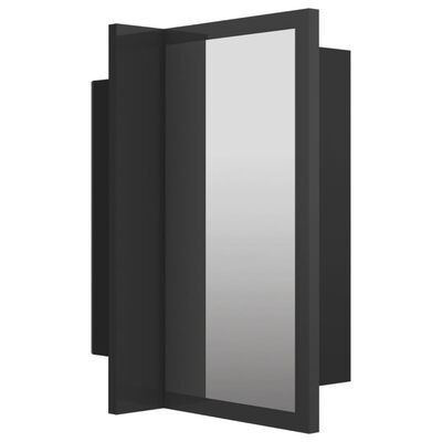 vidaXL LED kúpeľňová zrkadlová skrinka lesklá sivá 40x12x45 cm