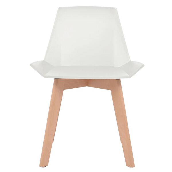 vidaXL Jed&aacute;lensk&eacute; stoličky 4 ks, biele, plast