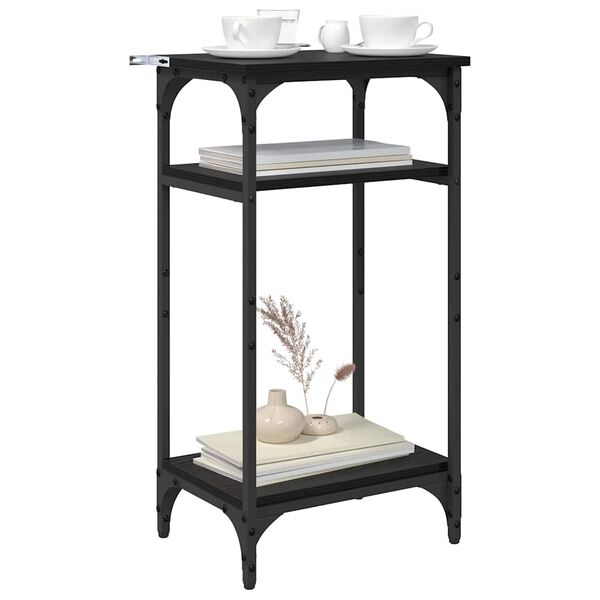 vidaXL Bočn&yacute; st&ocirc;l Čierny dub 40 x 30 x 75 cm Kompozitn&eacute; drevo