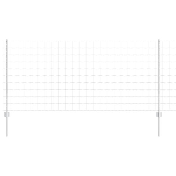 vidaXL Plot s podperou Strieborn&aacute; 1 x 25 m Oceľ